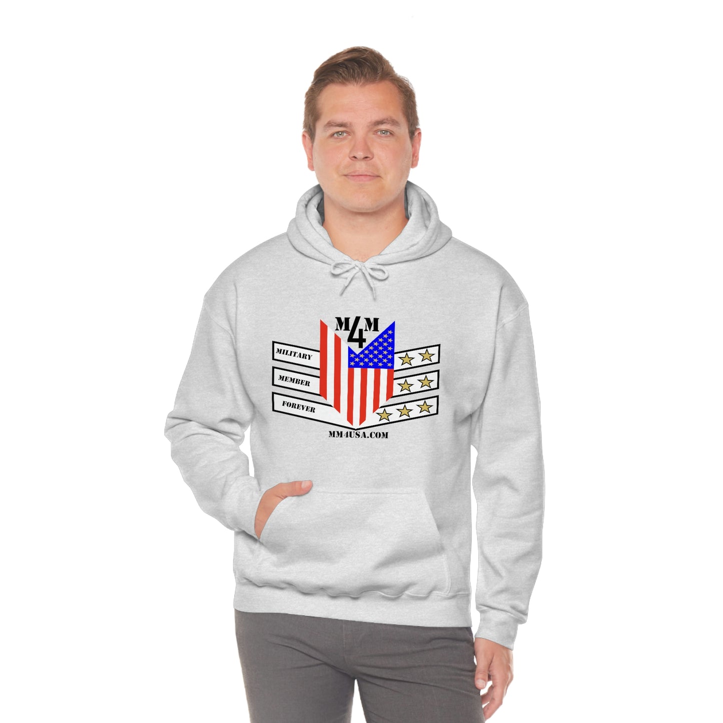 MM4 Hooded Sweatshirt Color Logo Unisex Heavy Blend