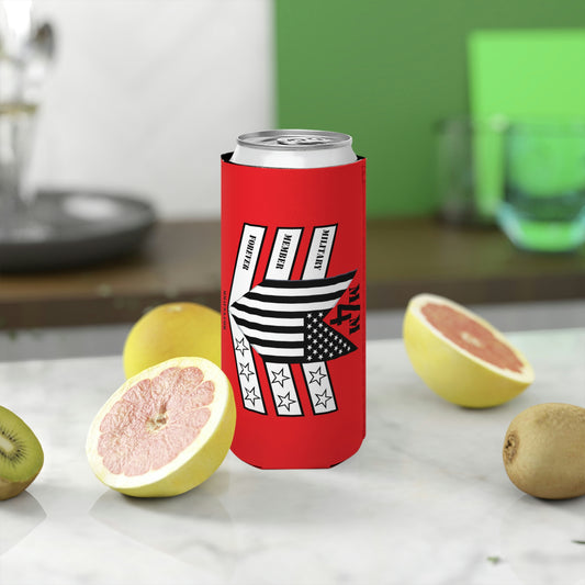 Slim Can Cooler Red