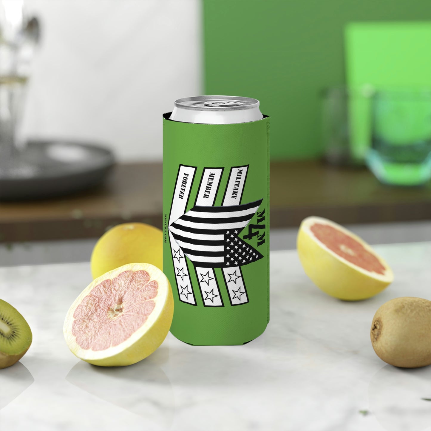 Slim Can Cooler Green