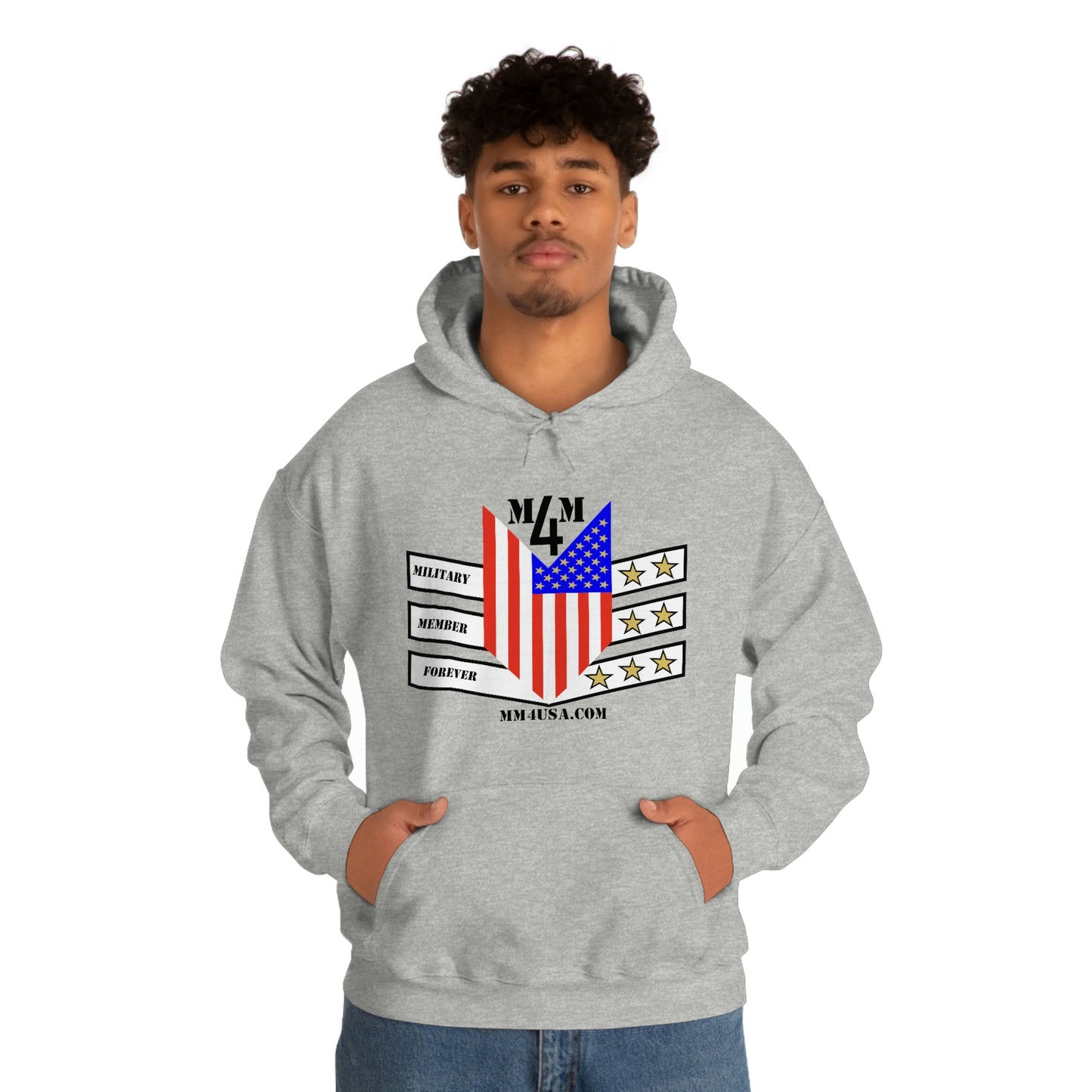 MM4 Hooded Sweatshirt Color Logo Unisex Heavy Blend