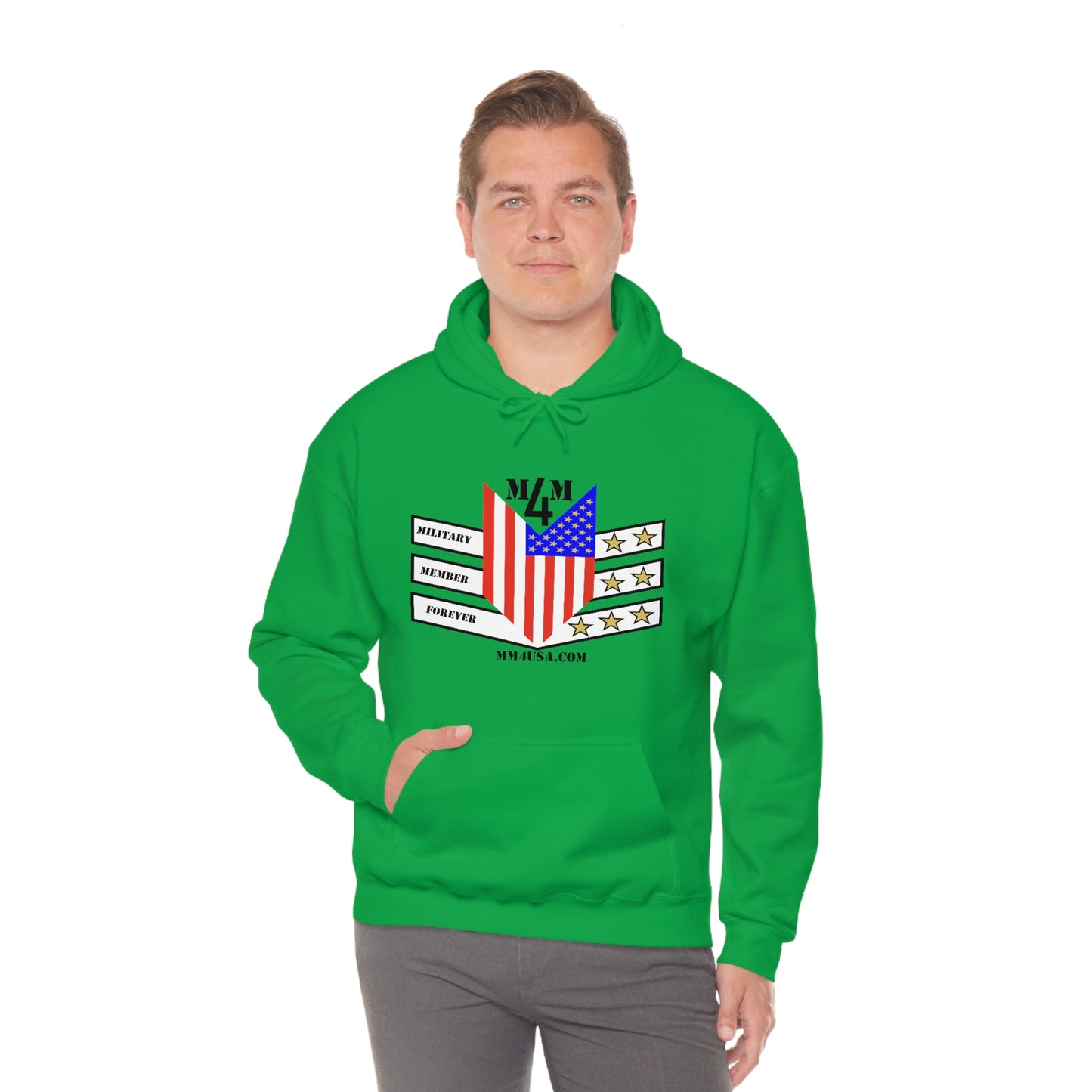 MM4 Hooded Sweatshirt Color Logo Unisex Heavy Blend