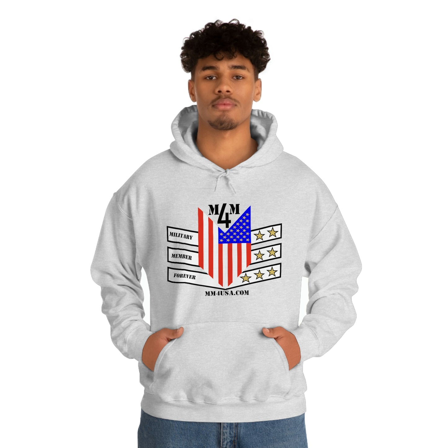 MM4 Hooded Sweatshirt Color Logo Unisex Heavy Blend