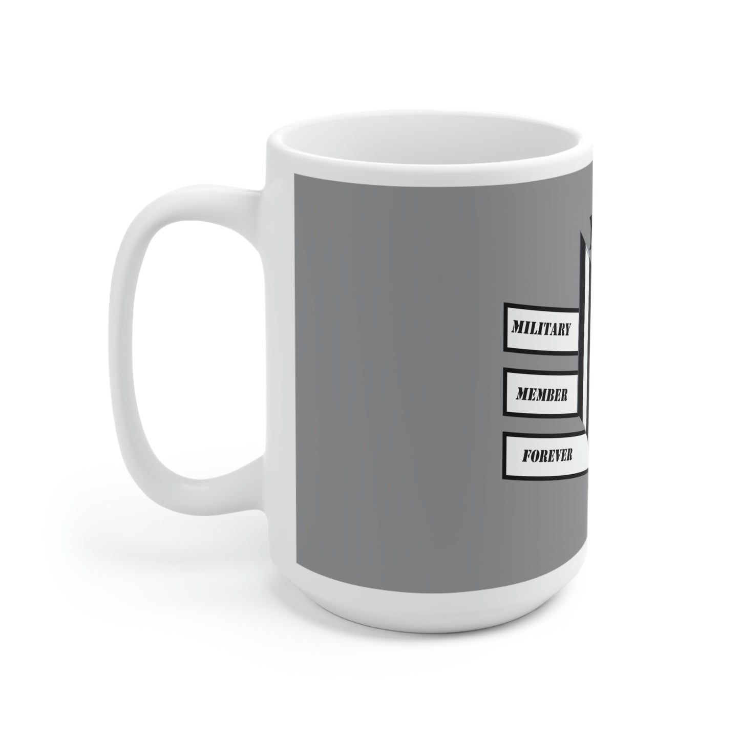 Ceramic Mug 15oz Grey