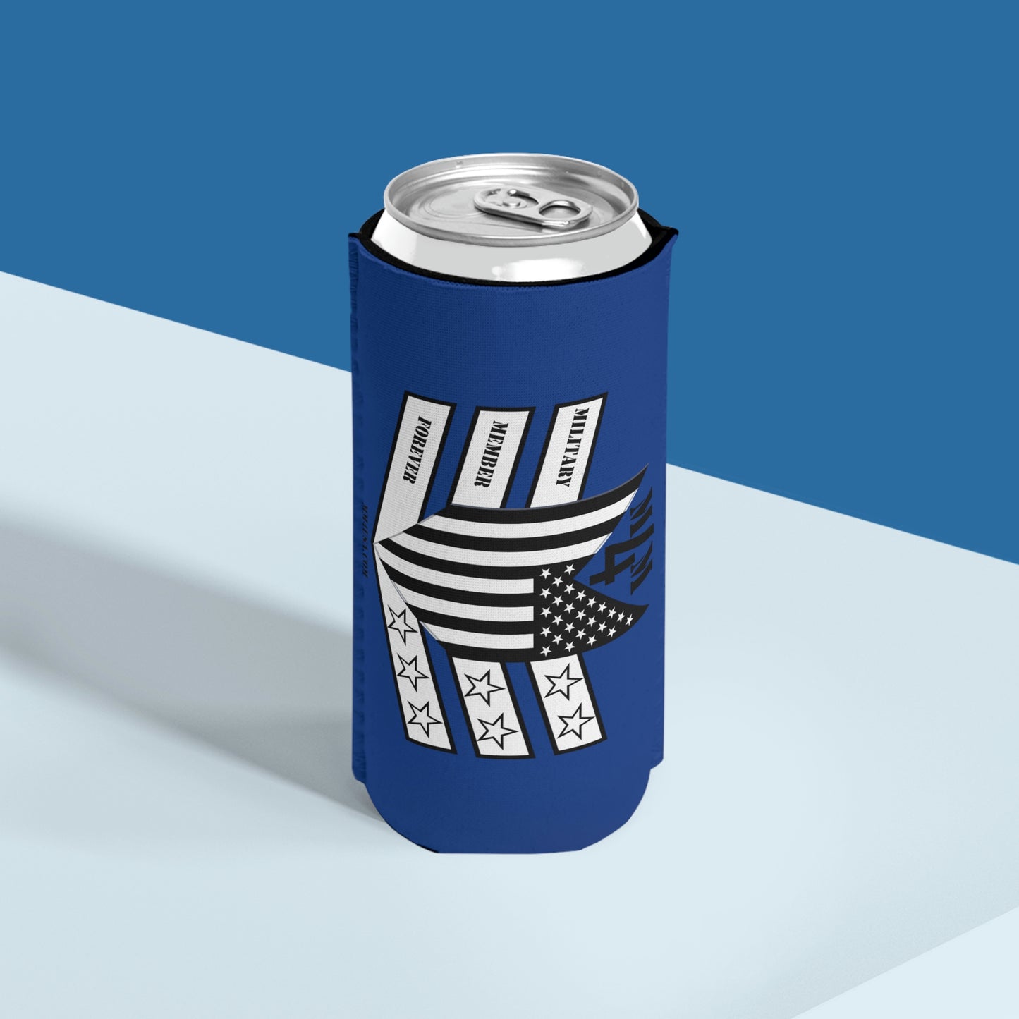 Slim Can Cooler Blue